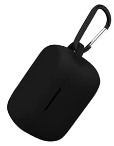geiomoo silicone carrying cover compatible with sennheiser cx 400bt, portable shockproof case with carabiner (black)