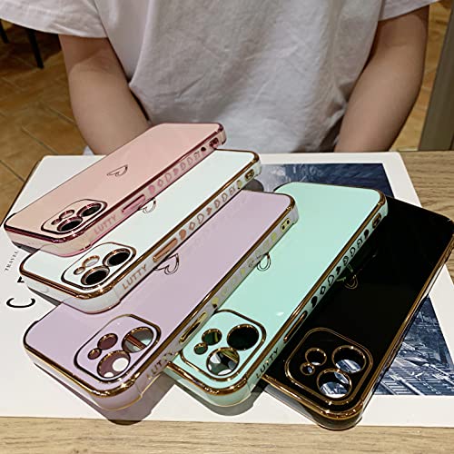 LUTTY Compatible with iPhone 12 Case Cute, Soft Tup Phone Cases for Women, [Full Reinforced Camera Protection] & [Raised Corners Bumper] Cover for iPhone 12 (6.1 Inch) -Candy Pink