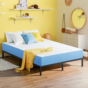 oleesleep 6 inch ventilated gel infused memory foam mattress, certipur-us certified, blue, full