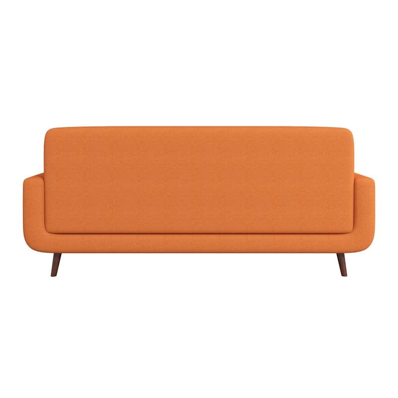 Lexicon Fitch 79" Mid-Century Polyester Fabric Sofa with Tufted Detail in Orange