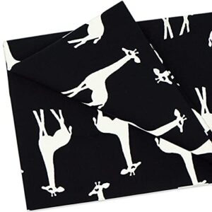 master fab cotton fabric by the yard for sewing diy crafting fashion design (giraffe print on black)