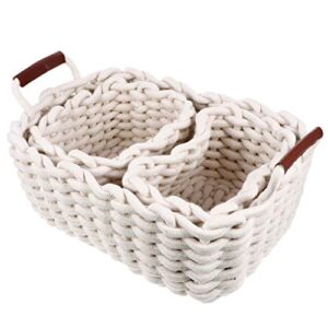 UXZDX Storage Basket 3pcs Soft Nesting Baskets Simple Gift Baskets Versatile Storage Boxes (Color : Gray)