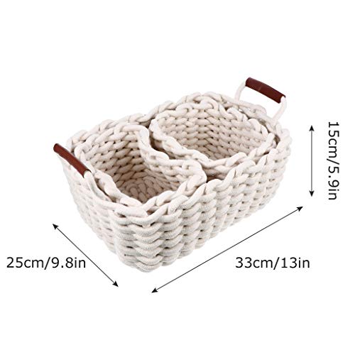 UXZDX Storage Basket 3pcs Soft Nesting Baskets Simple Gift Baskets Versatile Storage Boxes (Color : Gray)