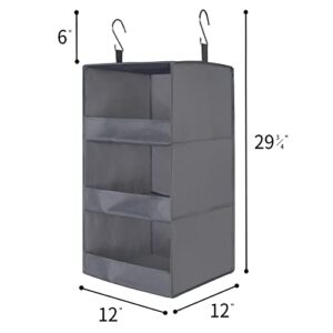 GRANNY SAYS Bundle of 3-Pack Rectangle Storage Bins & 1-Pack Hanging Closet Organizer