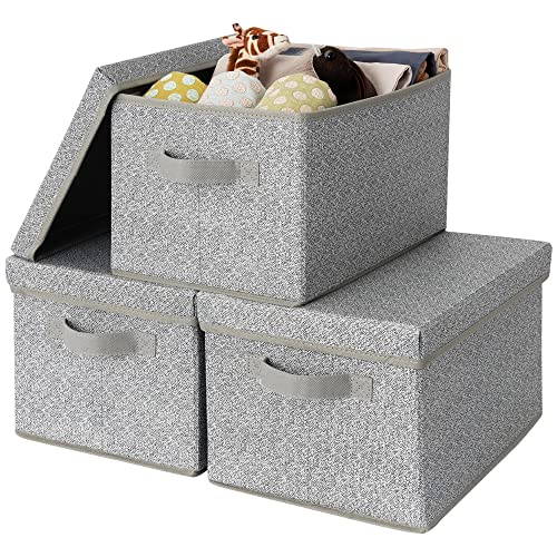 GRANNY SAYS Bundle of 3-Pack Rectangle Storage Bins & 1-Pack Hanging Closet Organizer