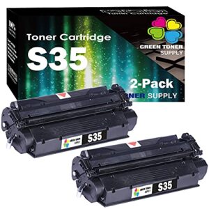 green toner supply (2-pack) compatible with toner cartridge s35 toner (2xblack) work in imageclass d300 d320 d340 d360 d383 faxphone l170 l400 class 310 510 pc310 pc-d320 d340 printer