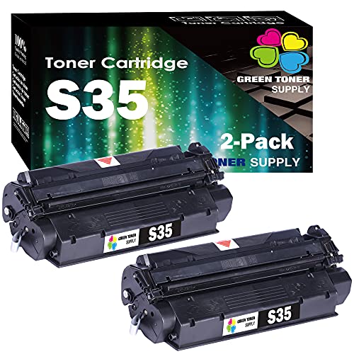 Green Toner Supply (2-Pack) Compatible with Toner Cartridge S35 Toner (2xBlack) Work in imageClass D300 D320 D340 D360 D383 FAXPHONE L170 L400 Class 310 510 PC310 PC-D320 D340 Printer