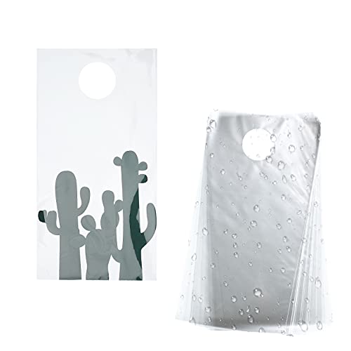 240 Pieces Door Hanger Bags 6 x 9 Inches Clear Plastic Door Knob Bag Packing Bag Waterproof Transparent OPP Bag with Hanger for Newspaper Flyers Notes Mail Card Protect Against Rain Dirt Bugs