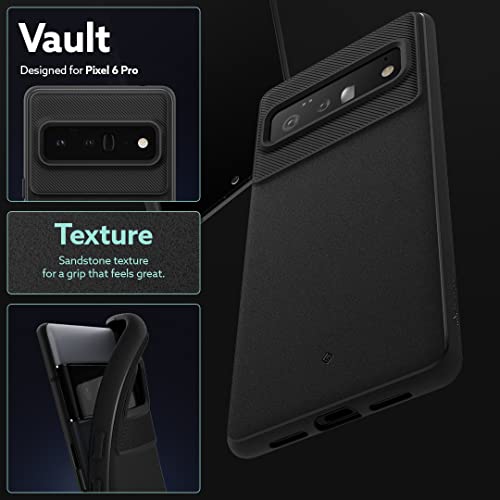 Caseology Vault Protective Case Compatible with Google Pixel 6 Pro Case (2021) - Matte Black