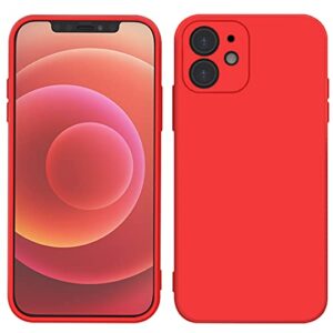 zyx red iphone 11 case - shockproof slim fit silicone tpu soft rubber cover protective red bumper for iphone 11 red, case for apple iphone 11 for boys girls woman man｛6.1inch｝ (red)