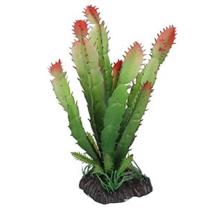 Hztyyier Reptile Habitats, Landscaping Plant Decoration Terrarium Decor Plastic Cactus Aquarium Artificial Plants for Aquarium Fish Tank Reptile Terrarium