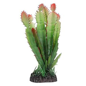 Hztyyier Reptile Habitats, Landscaping Plant Decoration Terrarium Decor Plastic Cactus Aquarium Artificial Plants for Aquarium Fish Tank Reptile Terrarium