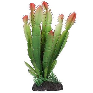 Hztyyier Reptile Habitats, Landscaping Plant Decoration Terrarium Decor Plastic Cactus Aquarium Artificial Plants for Aquarium Fish Tank Reptile Terrarium