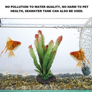 Hztyyier Reptile Habitats, Landscaping Plant Decoration Terrarium Decor Plastic Cactus Aquarium Artificial Plants for Aquarium Fish Tank Reptile Terrarium