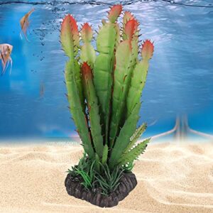 Hztyyier Reptile Habitats, Landscaping Plant Decoration Terrarium Decor Plastic Cactus Aquarium Artificial Plants for Aquarium Fish Tank Reptile Terrarium