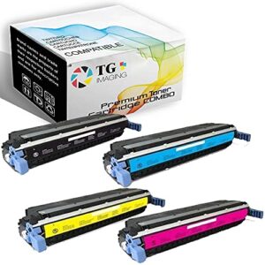 (4 color set) tg imaging replacement for hp 641a toner cartridge c9720a + c9721a + c9722a + c9723a for use in hp color laser-jet 4600 4600dn 4600n 4650 4650dn 4650n 4610 toner printer