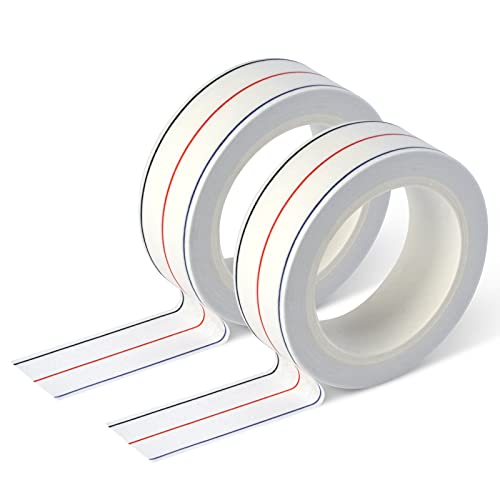 TSSART 1/4" Seam Diagonal Seam Tapes - 10Yard Each Roll Sewing Basting Tape for Stitching Straight Diagonal Seams Instruction Tool (2Pcak)