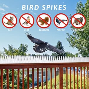 EcoGrowth Bird Spike for Bird Cat Squirrel, Fence Spike to Keep Pigeon Raccoon Away, Bird Spikes Security for Railing, Roof - 22 Pack (21.6 FT)