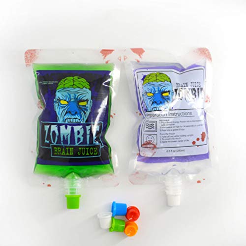 jojofuny 50pcs 250ml Halloween Blood Bag for Drink, Drink Storaging Bag, Drinks Juice Pouch Party Cups Drink Container Zombie Hospital Theme Party Favors