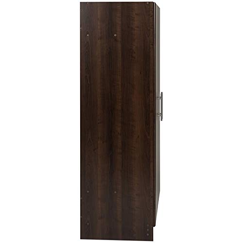 Pemberly Row Contemporary 32" Wardrobe Armoire in Espresso