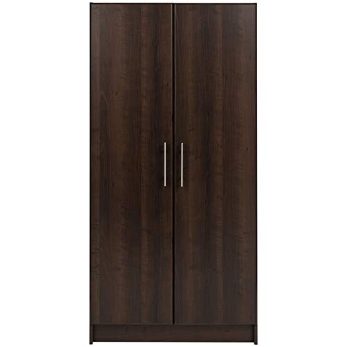 Pemberly Row Contemporary 32" Wardrobe Armoire in Espresso