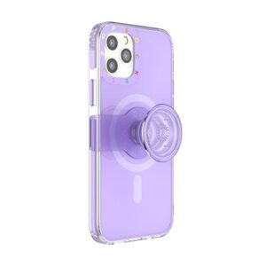 popsockets: iphone 12 case for magsafe with phone grip and slide, phone case for iphone 12/12 pro, wireless charging compatible- violet