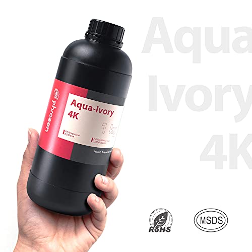 phrozen Aqua-Ivory 4K Resin for High-Precision 3D Printing,405nm LCD UV-Curing Photopolymer Resin for Low Shrinkage, Great Detail, Smooth Color,Low Odor, Non-Brittle (1KG)