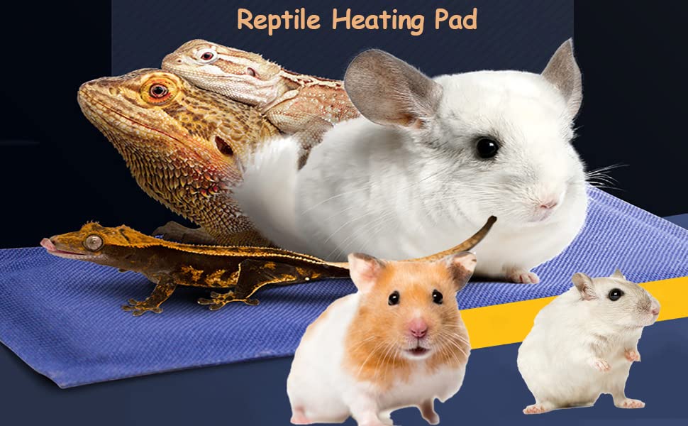 Small Reptile Heating Pad,6x3 inch USB Reptile Heat Pad with 3 Level Adjustable Function USB Heating Pad Pet Dog Heating Pad Terrarium Heat Mat for Lizards,Tortoise,Pets Seedling Small Animals