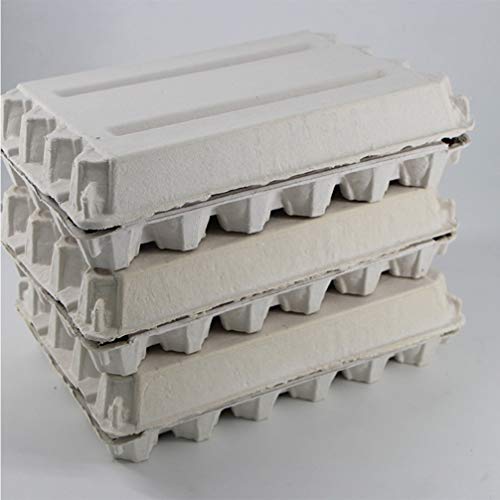 YARDWE Egg Cartons Set| 5 Pcs Cardboard Egg Cartons,- Friendly Recycled Material Biodegradable Reusable Egg Trays with Lids