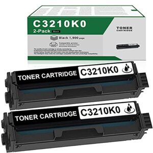 2 pack black high yield c3210k0 toner cartridge compatible replacement for lexmark c3224dw c3326dw mc3224dwe mc3224adwe mc3326adwe printer
