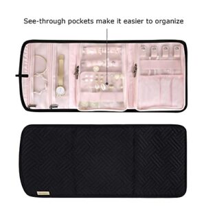 BAGSMART Jewelry Organizer Roll Travel Jewelry Storage Bag for Necklace, Earrings, Rings, Bracelet