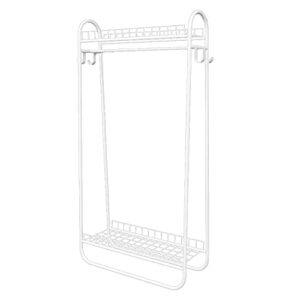beyamis clothing garment rack metal cloth hanger rack stand clothes drying rack for hanging clothes,white