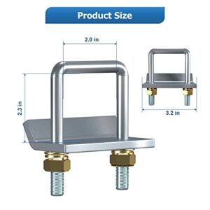 MAHLER GATES Hitch Tightener for 1.25" & 2" Hitches 304 Stainless Steel Heavy Duty Locked Anti-Rattle Stabilizer, Reduce Shaking for Hitch Tray Bike Rack Trailer Ball Mount, Rust-Free