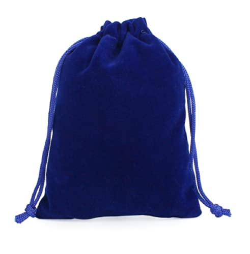 KUPOO 25 Pack 5x7 Inch Velvet Drawstring Bags,Black Drawstrings Velvet Bags for Jewelry,Drawstring Bags,Candy Bags,Party Favors (Royal Blue)