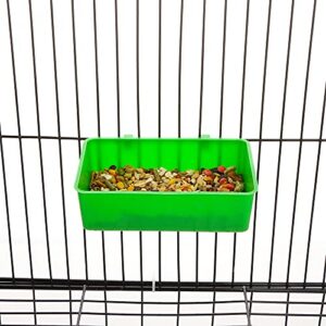 14 Pcs Bird Plastic Feeder, Seed Food Feeding Cup for Poultry Pigeon Parrot Parakeet Budgie Cage