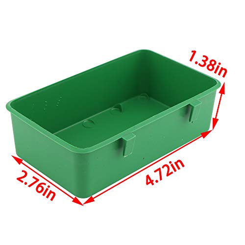 14 Pcs Bird Plastic Feeder, Seed Food Feeding Cup for Poultry Pigeon Parrot Parakeet Budgie Cage