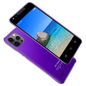 AUD Smart Phone HD Full Screen Phone, Mini 12 Pro Max Smart Phone Unlocked, 4.0inch Water Drop Screen Android 5.1 512MB + 4GB RAM Unlocked Smartphones (Purple)