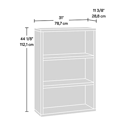 Sauder 3-Shelf Bookcase, Sindoori Mango Finish