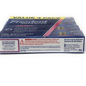 Fixodent Advanced Max Hold Denture Adhesive, 2.2 oz (Pack of 4)