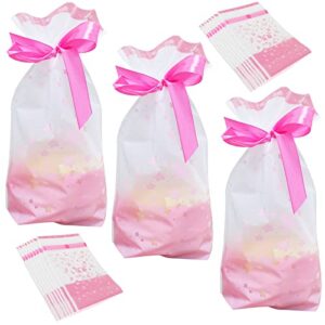 bitray 50pcs drawstring gift bags sakura pattern candy cookies treat bags for christmas,birthday,wedding
