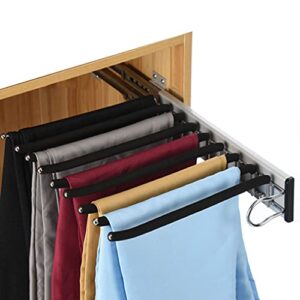 sby closet pull out trousers rack,clothes organizers for space saving and storage wardrobe pants hanger bar 13.7×12.7×3 inch,side-mounted, 3 colors available