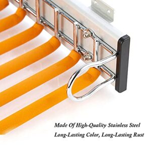 SBY Closet Pull Out Trousers Rack,Clothes Organizers for Space Saving and Storage Wardrobe Pants Hanger Bar 13.7×12.7×3 Inch,Side-Mounted, 3 Colors Available