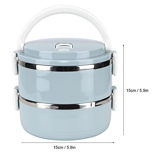 SALUTUY Lunch Box Food Storage, Food Jar Insulated Lunch Container Safe and Portable Stainless Steel for Hot Cold Food For Kids Adults,Man and Women(Double layer)