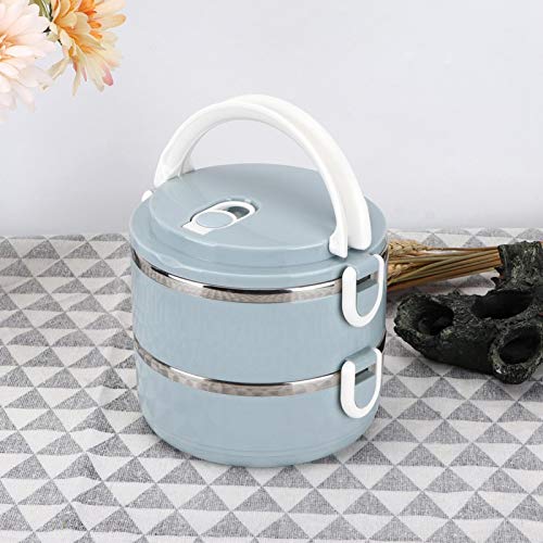 SALUTUY Lunch Box Food Storage, Food Jar Insulated Lunch Container Safe and Portable Stainless Steel for Hot Cold Food For Kids Adults,Man and Women(Double layer)