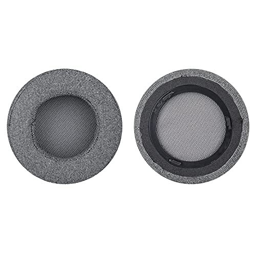 Geekria Comfort Linen Replacement Ear Pads for Corsair Virtuoso RGB, Virtuoso RGB Wireless SE, Virtuoso RGB Wireless XT Headphones Ear Cushions, Headset Earpads, Ear Cups Repair Parts (Grey)