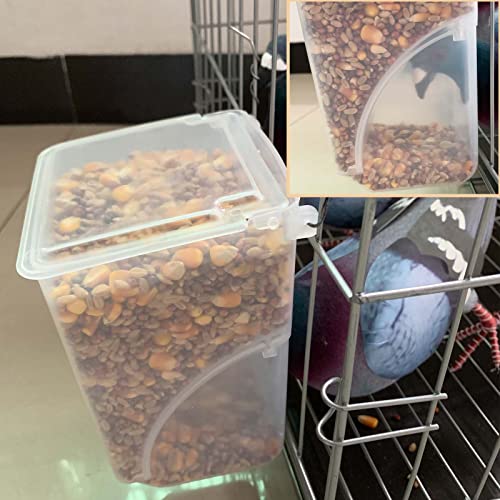 Automatic Pigeon Bird Feeder -Parrot Feeder Cage Accessories Supplies for Parakeet Canary Cockatiel Finch