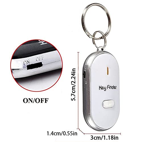 Whistle Key Finder, Voice Control Anti-Lost Device, LED Light Torch Remote Flashing Beeping Locator Remote Sonic Keychain for The Elderly Key Anti Lost Alarm Tracker