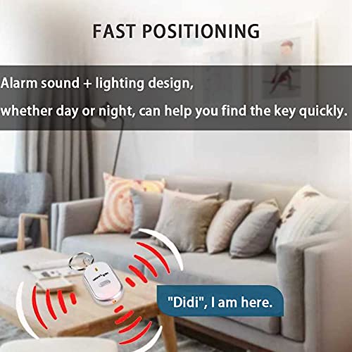 Whistle Key Finder, Voice Control Anti-Lost Device, LED Light Torch Remote Flashing Beeping Locator Remote Sonic Keychain for The Elderly Key Anti Lost Alarm Tracker