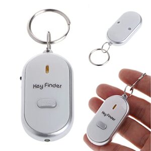 Whistle Key Finder, Voice Control Anti-Lost Device, LED Light Torch Remote Flashing Beeping Locator Remote Sonic Keychain for The Elderly Key Anti Lost Alarm Tracker