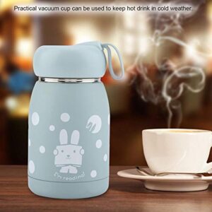 KUIKUI Lovely Rabbit Thermos Water Bottle, Stainless Steel Kids 12oz 320ml Vacuum Cup Mug Insulated Bottle for Home School Picnic Travel Outdoor (Blue)